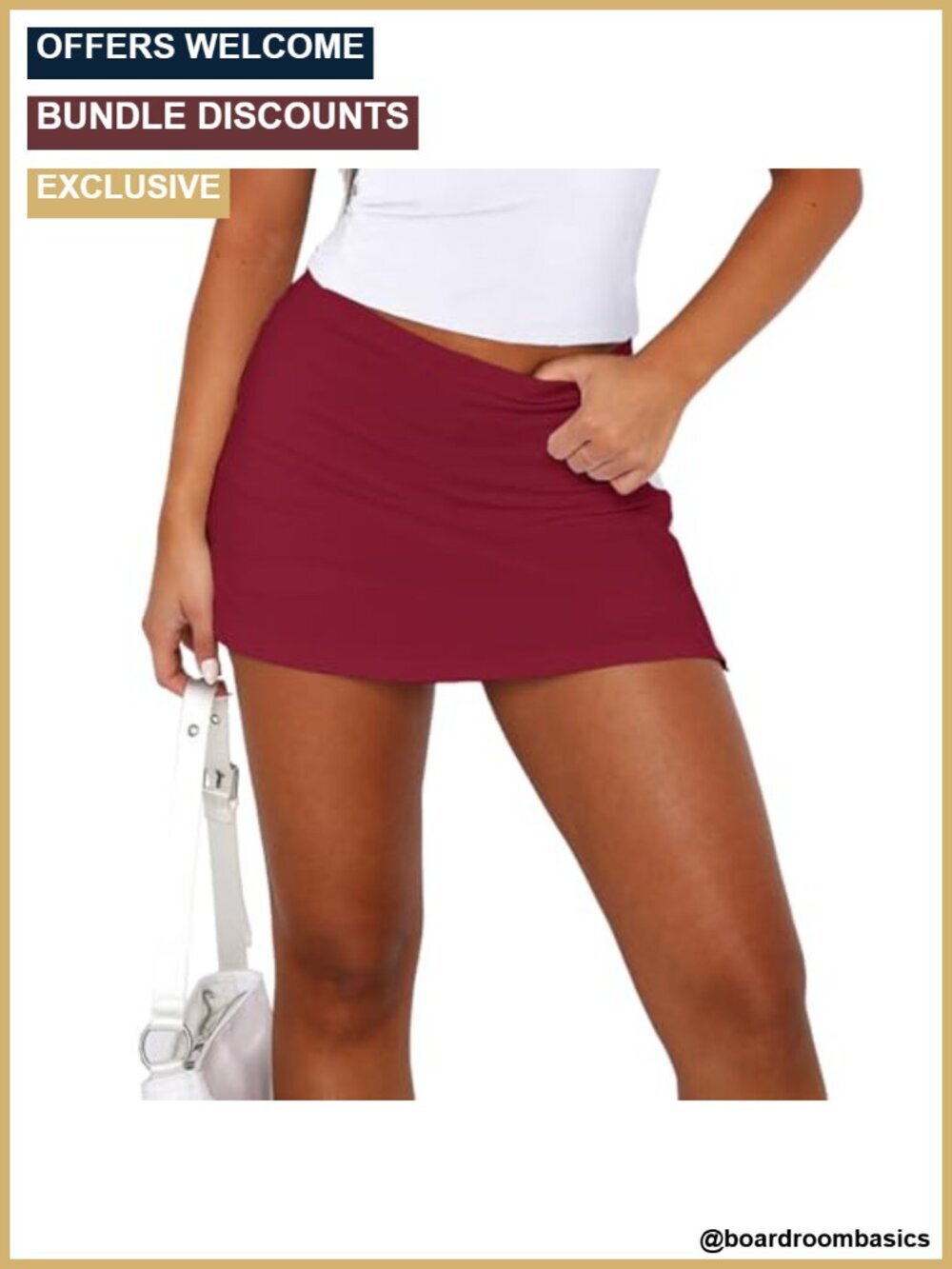 Womens Mini Skort, Bodycon Side Split Skirt with Built-In Shorts, Y2K Summer